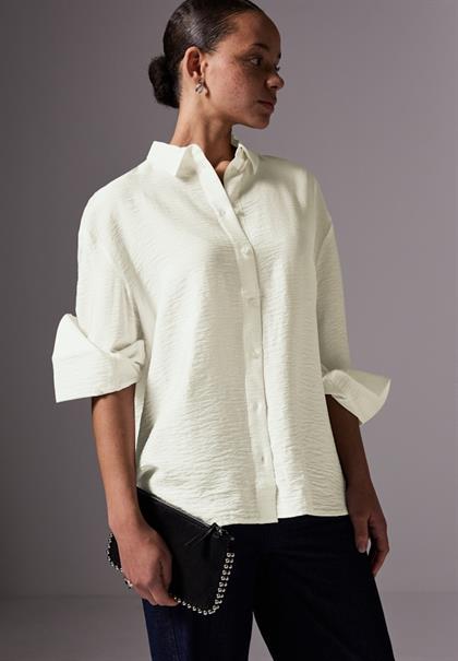 Bluse im Relaxed Fit off white