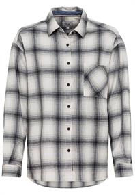 Bluse in kariertem Flanell heather grey check