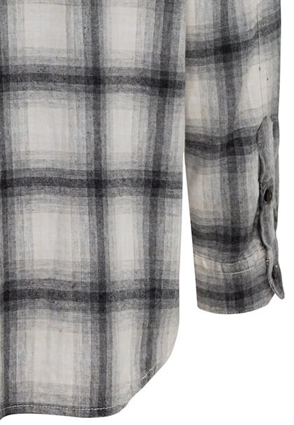 Bluse in kariertem Flanell heather grey check