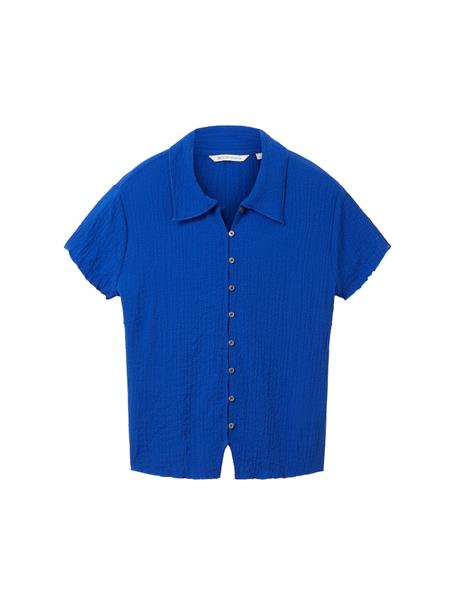 Bluse in Knitteroptik bright mango orange