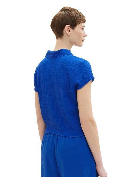 Bluse in Knitteroptik bright mango orange