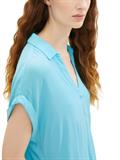 Bluse in Knitteroptik teal radiance