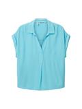 Bluse in Knitteroptik teal radiance