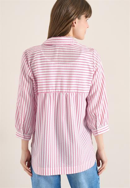 Bluse in Seersucker Qualität beetroot pink