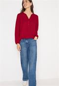 Bluse in Unifarbe beaujolais red
