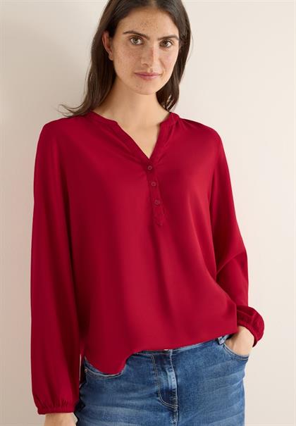 Bluse in Unifarbe beaujolais red