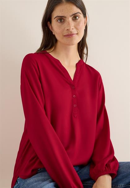 Bluse in Unifarbe beaujolais red