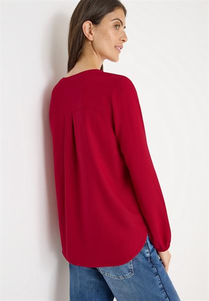 Bluse in Unifarbe beaujolais red