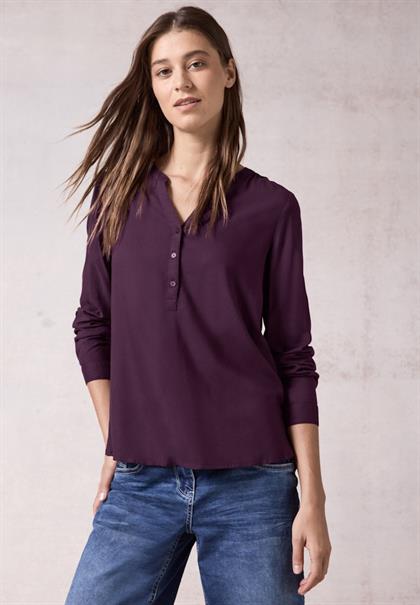 Bluse in Unifarbe beloved berry