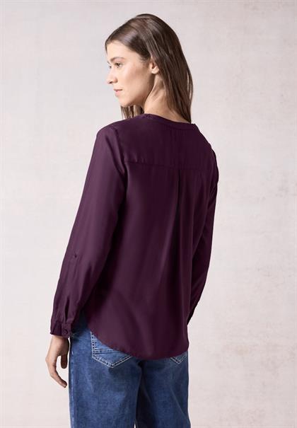 Bluse in Unifarbe beloved berry