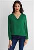 Bluse in Unifarbe brisk green