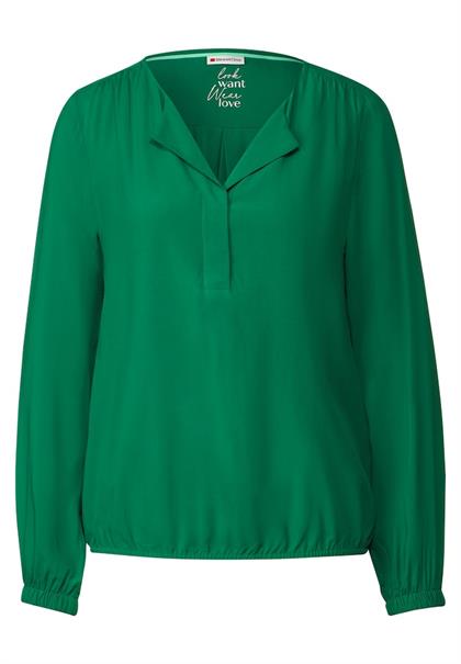 Bluse in Unifarbe brisk green
