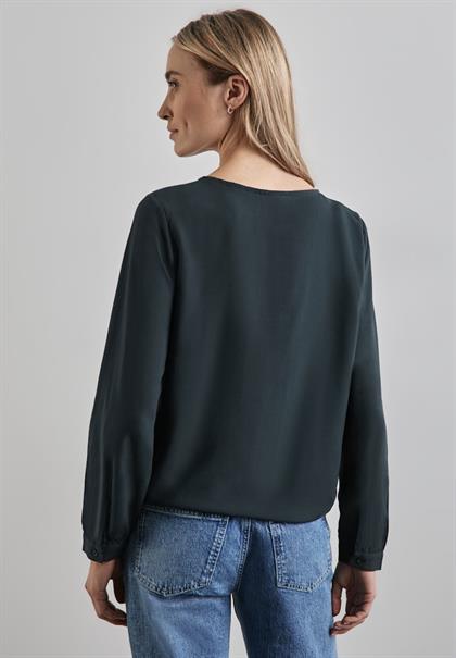Bluse in Unifarbe cool vintage green