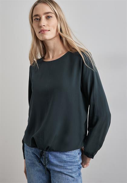 Bluse in Unifarbe cool vintage green