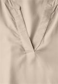 Bluse in Unifarbe cotton beige