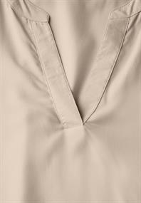 Bluse in Unifarbe cotton beige