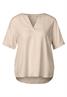 Bluse in Unifarbe cotton beige