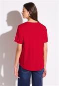 Bluse in Unifarbe glory red