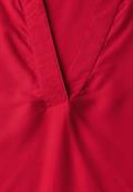 Bluse in Unifarbe glory red