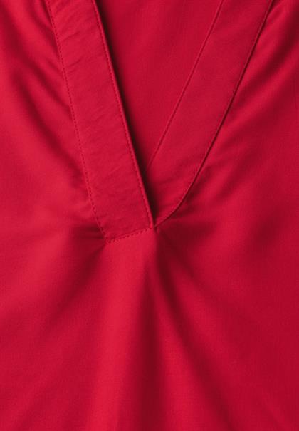 Bluse in Unifarbe glory red