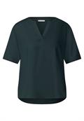 Bluse in Unifarbe hunter green