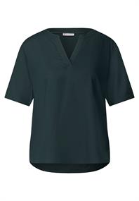 Bluse in Unifarbe hunter green
