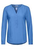 Bluse in Unifarbe marina blue