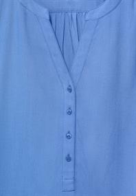 Bluse in Unifarbe marina blue