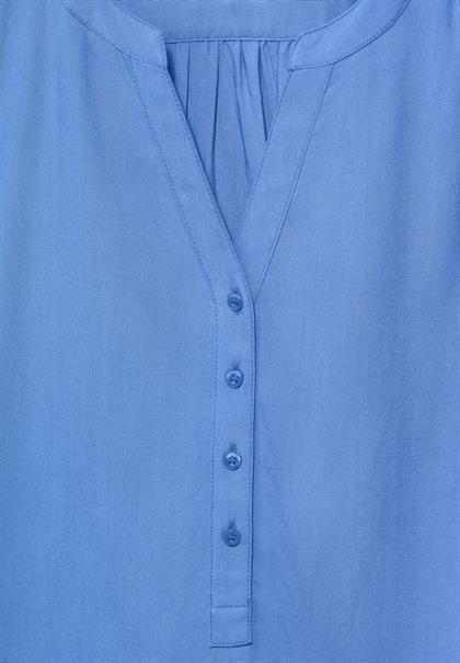 Bluse in Unifarbe marina blue