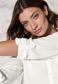 Bluse in Unifarbe vanilla white