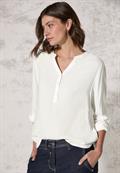 Bluse in Unifarbe vanilla white