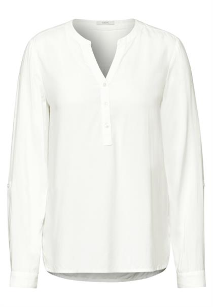 Bluse in Unifarbe vanilla white