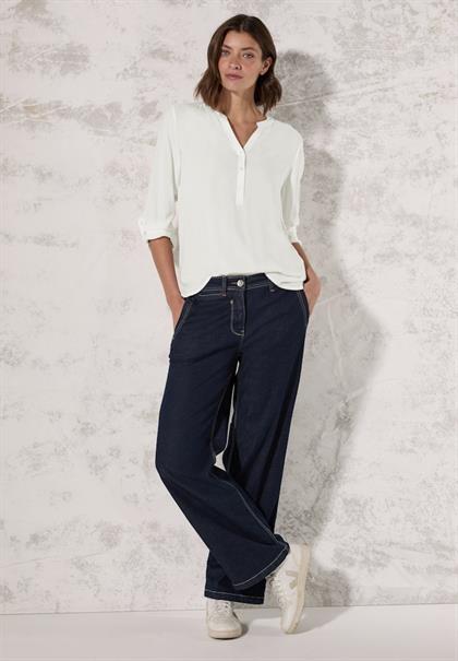 Bluse in Unifarbe vanilla white
