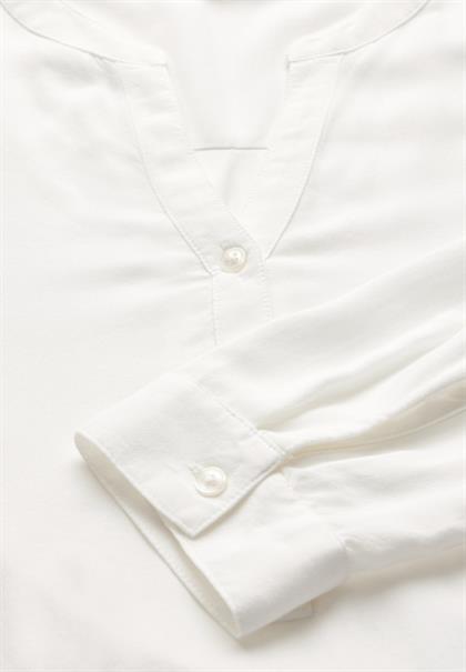 Bluse in Unifarbe vanilla white
