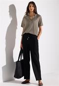 Bluse in Unifarbe vintage stone