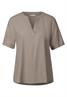 Bluse in Unifarbe vintage stone
