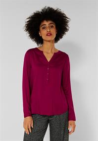 Bluse in Unifarbe woody rose