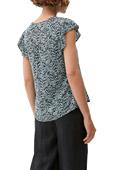 Bluse kurzarm blau