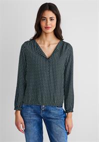 Bluse mit Allover Print light brisk green