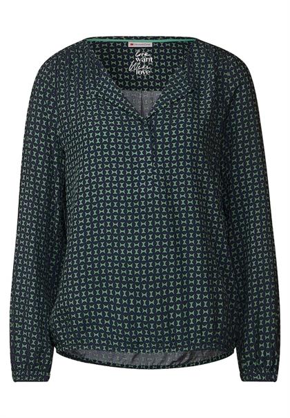 Bluse mit Allover Print light brisk green
