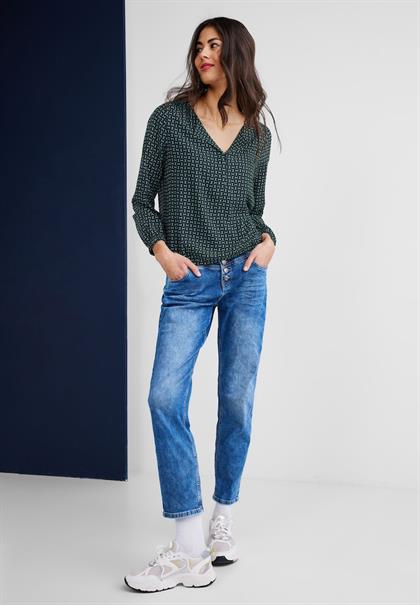 Bluse mit Allover Print light brisk green