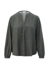 Bluse mit AOP olive