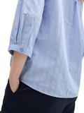 Bluse mit aufgesetzten Brusttaschen blue chambray design
