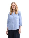 Bluse mit aufgesetzten Brusttaschen blue chambray design