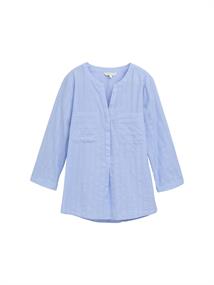 Bluse mit aufgesetzten Brusttaschen blue chambray design