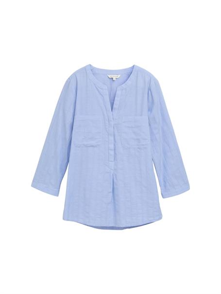Bluse mit aufgesetzten Brusttaschen blue chambray design