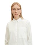 Bluse mit aufgesetzter Brusttasche whisper white