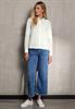 Bluse mit bestickten Ärmeln off white