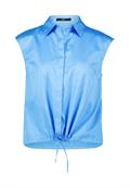Bluse mit Bindeband ocean blue