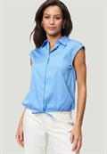 Bluse mit Bindeband ocean blue